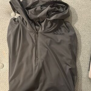 Adidas Charcoal Half-Zip Hoodie